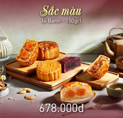 HỘP 4 BÁNH TRUNG THU GIVRAL SẮC MÀU